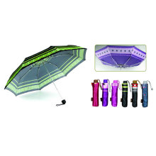 Paraguas compacto de aluminio satinado a prueba de viento (YS-3FM21083941R)